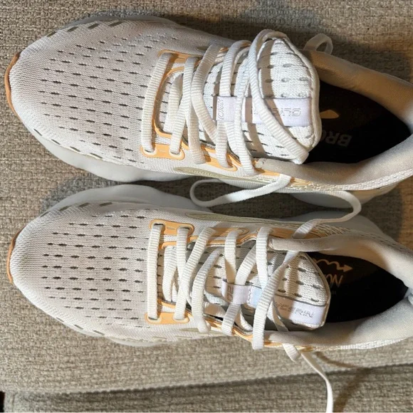 Brooks Women's Athletic Shoes - White and Orange - Picture 3 of 4